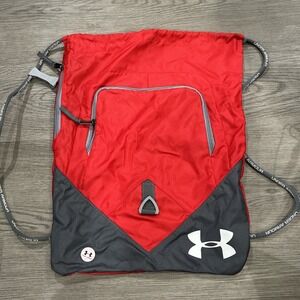 Red & Gray Under Armour Undeniable Sackpack Backpack